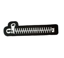 Zip Zipper Patch Embroidered