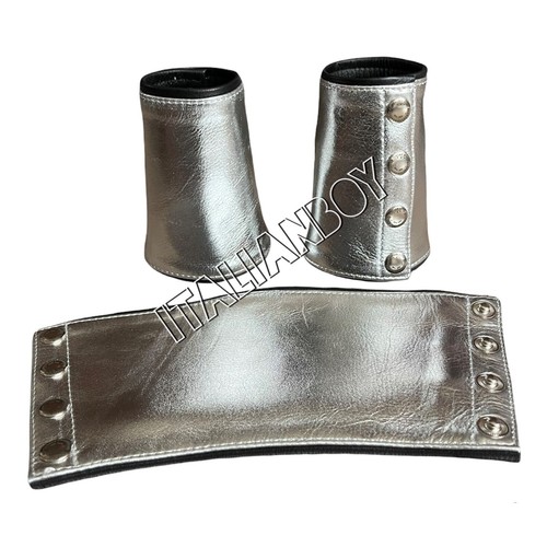 Mens biker gay - cowhid, silver