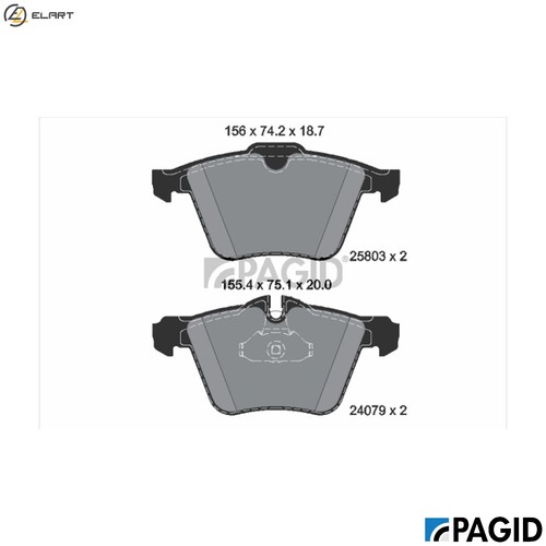Brake pad set - pad,