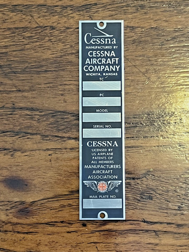 Cessna plate never used - plate,,