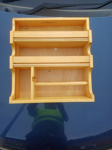 Vintage pine kitchen roll - ,