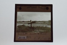 Reed Cutter Hoveton Great Broad Norfolk c1890s - Glass Lantern Slide