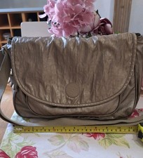 Kipling Metallic Gold/bronze medium Crossbody Bag With Monkey Charm