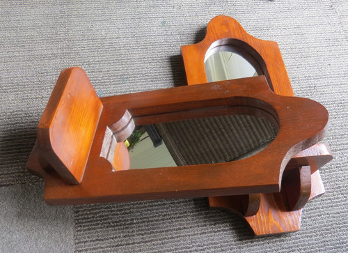Pair vtg wooden wall - pair,