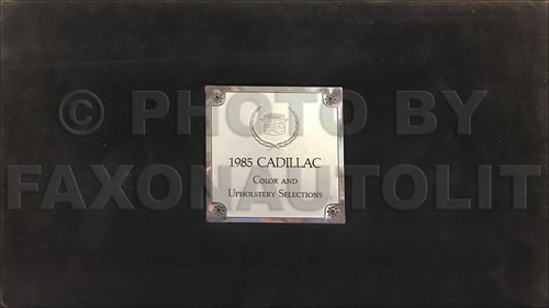 1985 cadillac color upholstery - 1985,