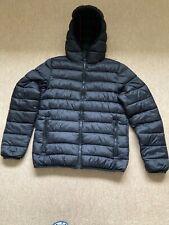 BOYS NEXT BLACK PADDED JACKET WITH HOOD VGC LITTLE WORN AGE 12YRS
