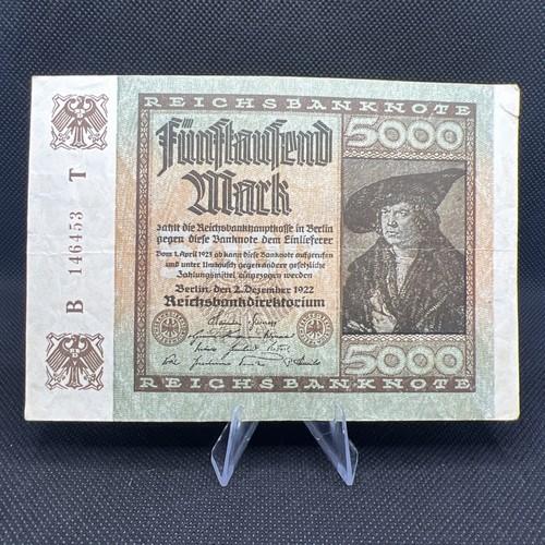 Vintage german 5000 mark - german, note