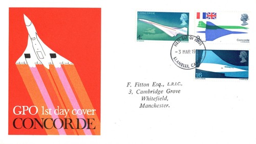 1969 concorde fdc llanelli - gb,