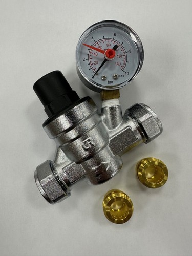 Pressure reducing valve with - valve,