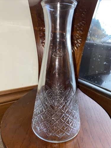 Vintage carafe vase cut glass - carafe,