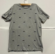 Fat Face Mens Grey T Shirt Top Size S Pickup Truck Cars Print (ITN229)