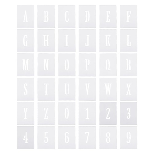 Inch letter number stencils - inch,