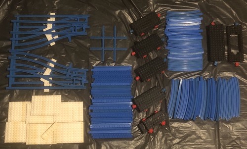 Vintage lego train track - vintage, blue