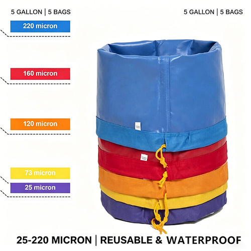 Gallon 5pcs bubble hash - gallon,