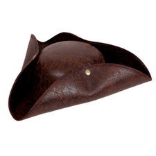 Tricorn Pirate Hat Brown