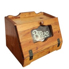 Vintage Wood Bread Box w/