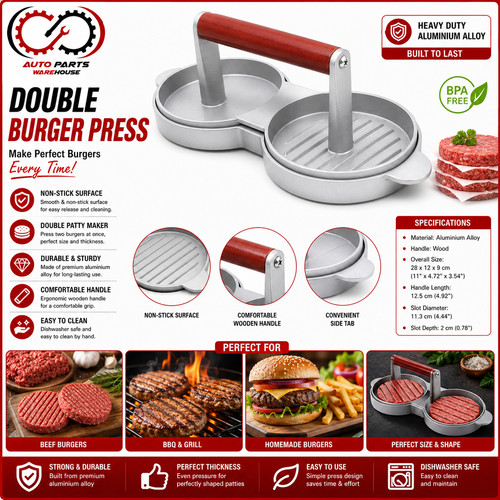 Double burger press non - press,