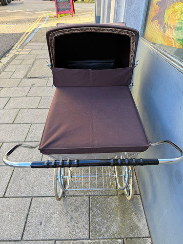 Vintage silver cross pram with - cross,