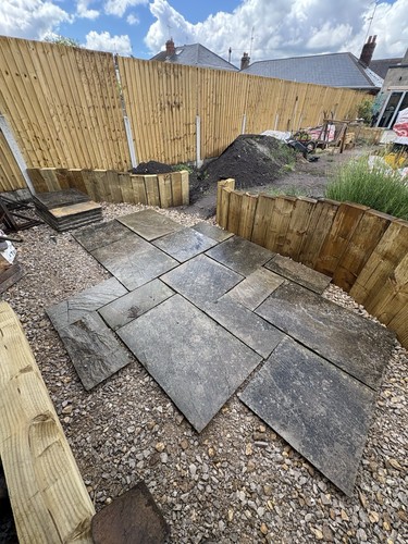 Grey indian sandstone paving - indian,