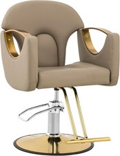 Physa Salon Chair with Footrest Hairdresser Chair Barber Chair Beige 