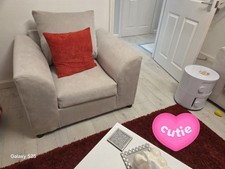 Cream Corner Sofa And Chair