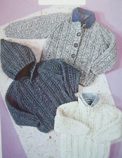 Knitting Pattern Babies Toddlers Raglan Aran Sweater Cardigan Jacket/Hood 20-30