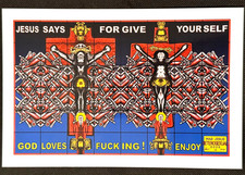 Gilbert & George 'Was Jesus Heterosexual, 2005' Postcard Hayward Gallery 
