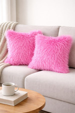 Set of 2 Fluffy Cushion Covers
