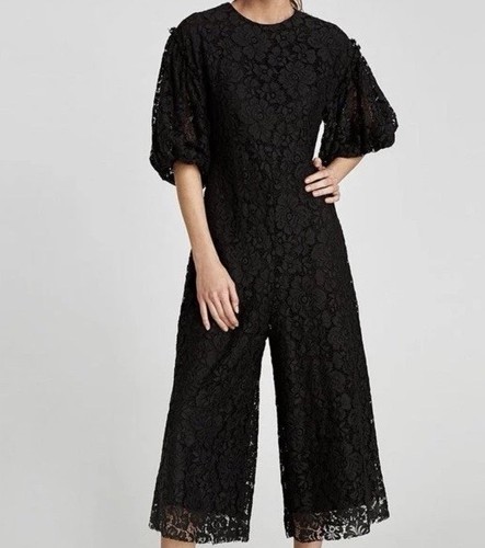 Zara black lace jumpsuit - zara,