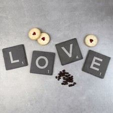 Set of 4 Scrabble Letter Tile