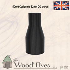 Cyclone dust extract / extractor adapter to suit 63/65mm 50mm 38mm 32mm ID hoses