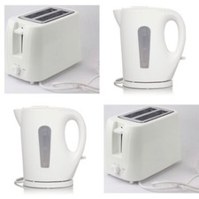 Kettle & Toaster set Cordless 1.7L Electric Kettle & 2 Slice Toaster Set - White