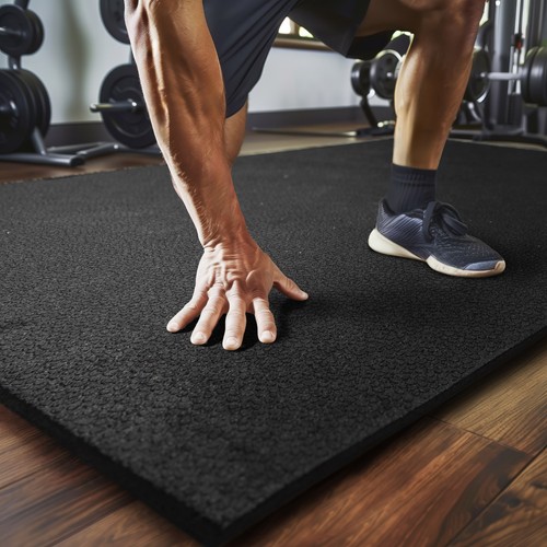 Rubber mat home gym flooring - rubber,