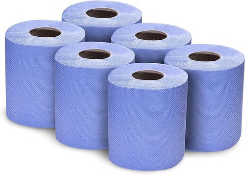 Blue rolls centrefeed - blue, 2ply