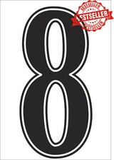 SINGLE FOOTBALL SHIRT NUMBER IRON ON / HEATPRESS VINYL FOOTBALL / TRANSFER BLACK