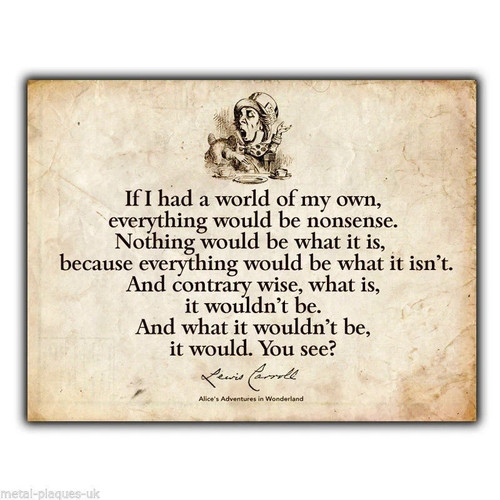 Wall plaque metal sign alice - wall,