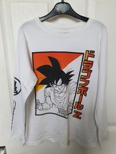 Kids Official Dragonball Z White Long Sleeve T-shirt Goku Character Design