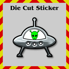 Alien Spaceship UFO Sticker