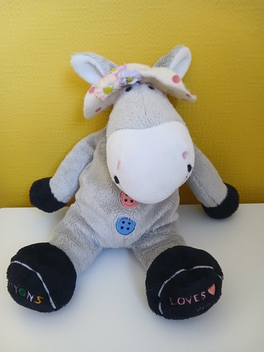 Buttons cuddly donkey - cuddly, "donkey"