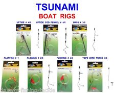 1 TSUNAMI BOAT RIG SEA FISHING BOAT ROD LURES COD BASS WIRE TRACE TOPE CONGER