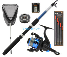 Telescopic Fishing Rod & Reel Set with Fishing Net & Handle Kids Rod Reel Set