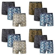 Mens Camo Boxer Shorts Camouflage Classic Army Cotton Rich Underwear 3 Pairs