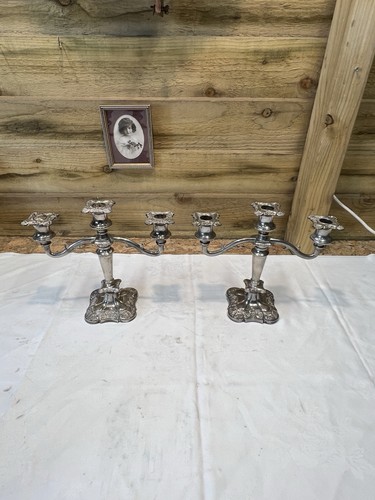 Vintage pair candelabras - vintage, 3