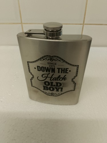 Stainless steel hip flask - steel,