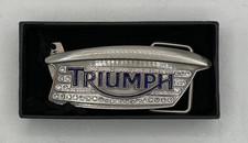 Triumph motorcycle blinged up belt buckle for ladies with Triumph soft bag