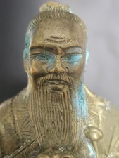 Antique Chinese Bronze Philosopher And Teacher, Confucius.