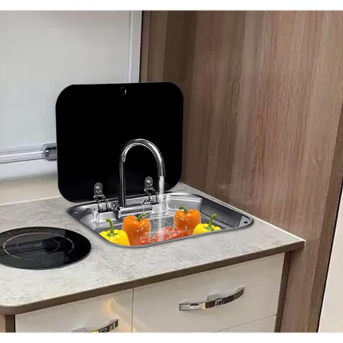 Stainless steel campervan sink - steel,