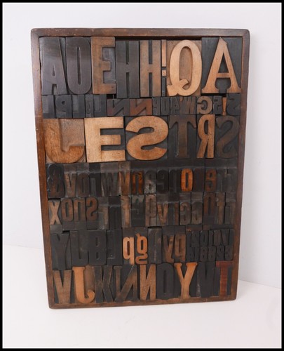 Vintage wooden letterpress - wooden,