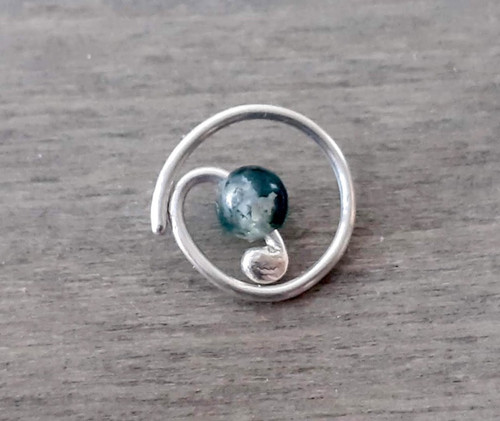 Spiral daith piercing - , hoop