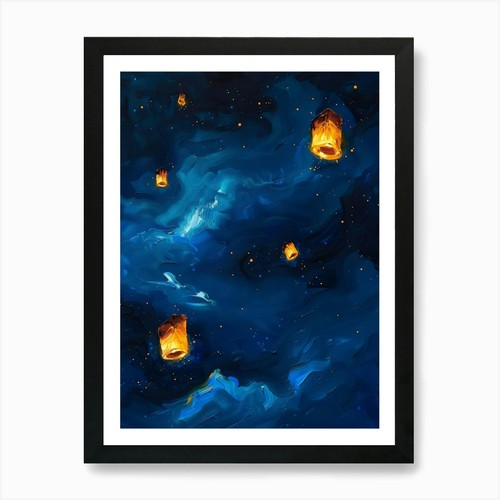 Lanterns the sky art - lanterns,